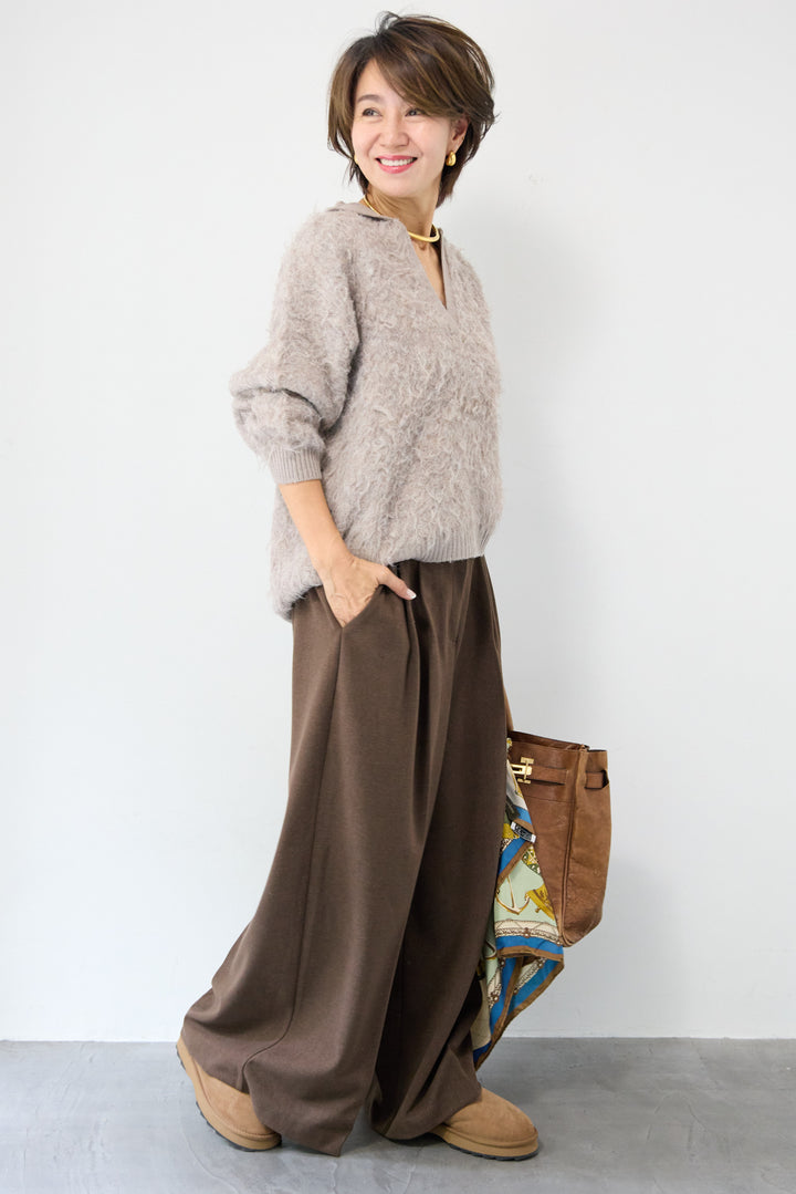 メルトンタックワイドパンツ