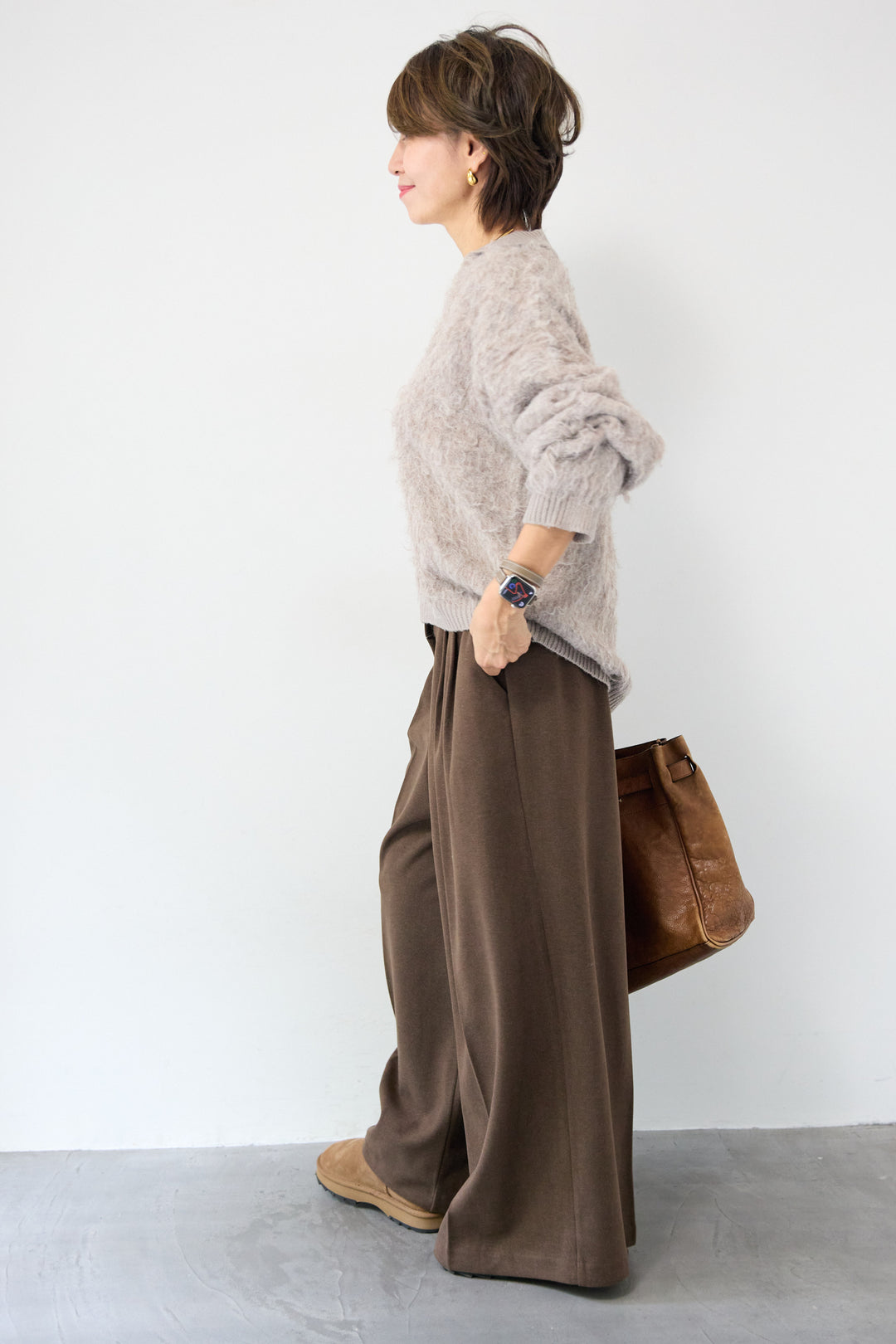 メルトンタックワイドパンツ