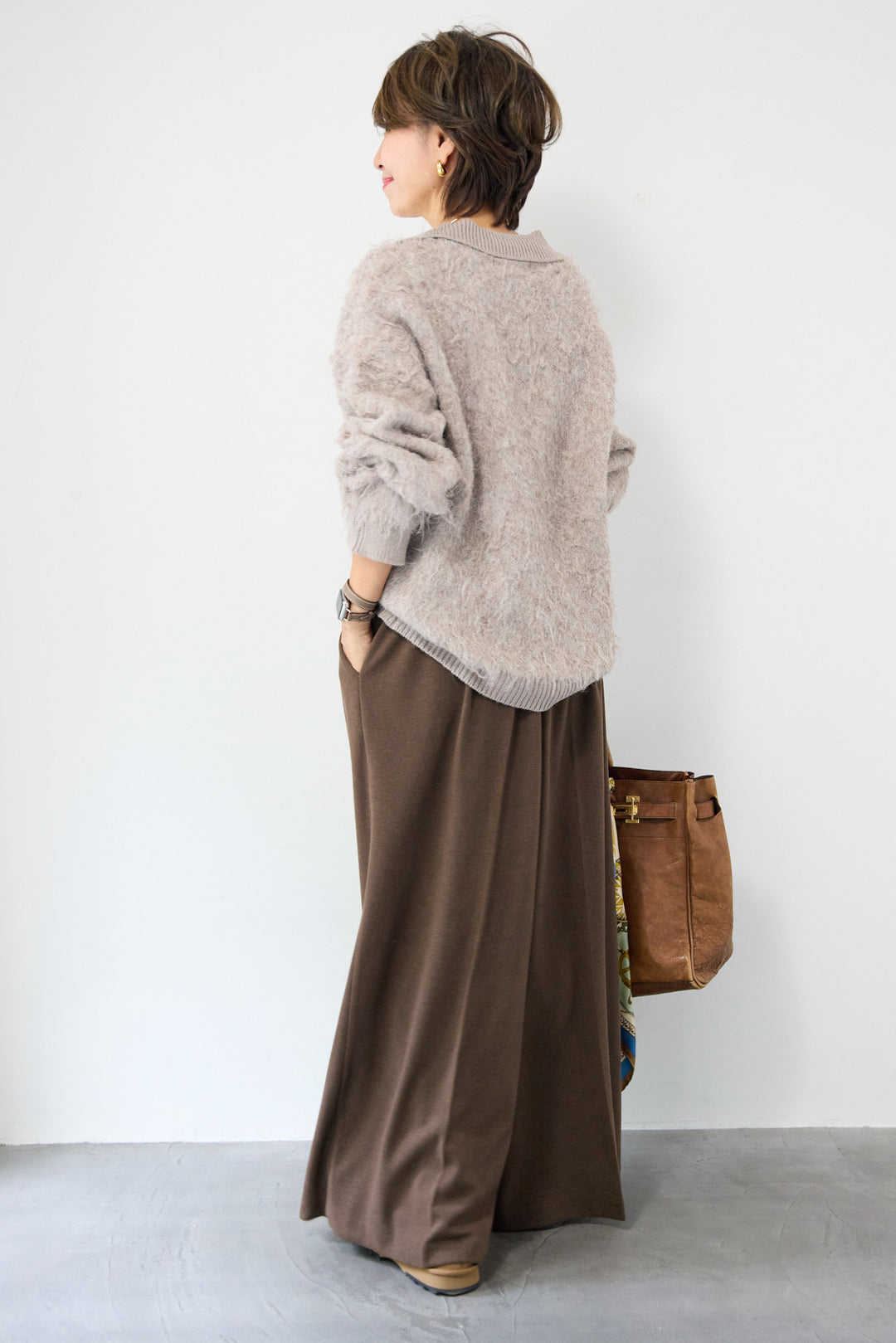 メルトンタックワイドパンツ