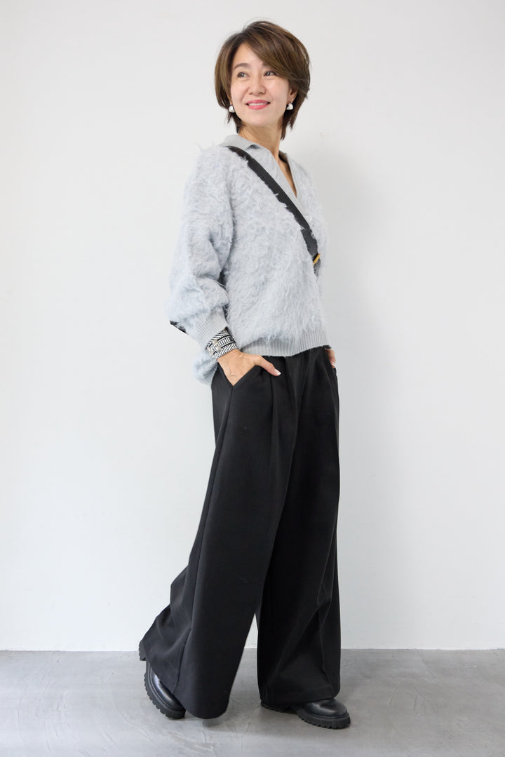 メルトンタックワイドパンツ