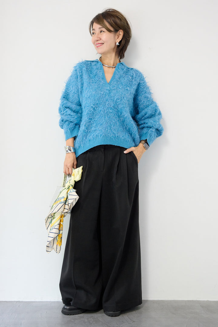 メルトンタックワイドパンツ