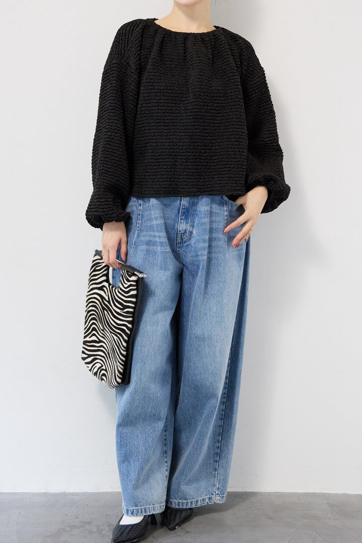 シャーリングブラウス