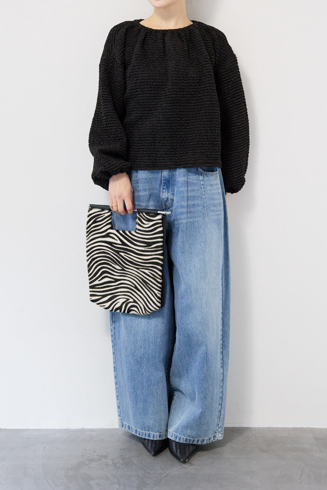 シャーリングブラウス