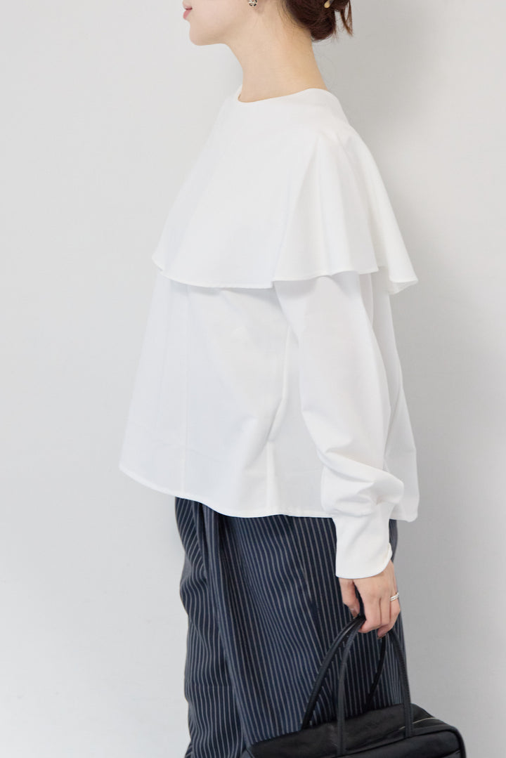 カラーデザインリブ袖トップス