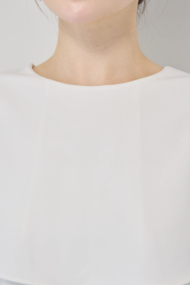 カラーデザインリブ袖トップス