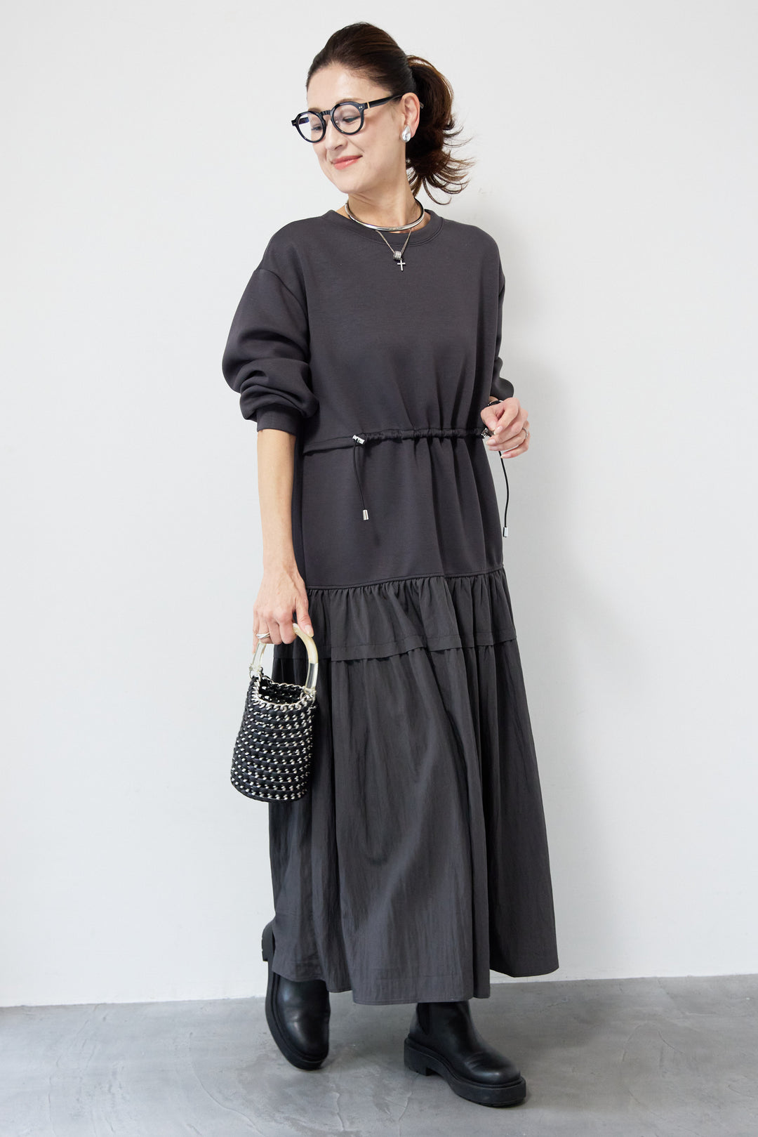 ウエストドロストドッキングワンピース