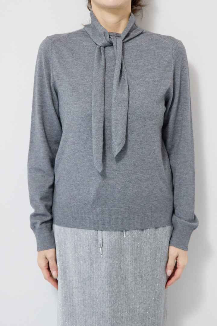 [SET]クラシカルジャンパースカート+ボウタイニットプルオーバー(2set)