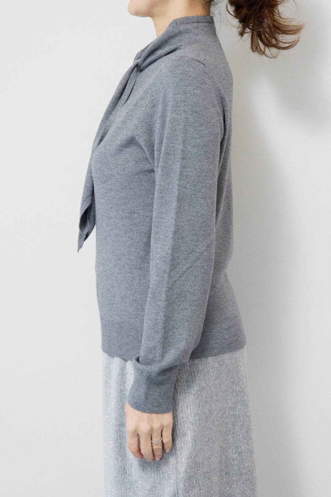 [SET]クラシカルジャンパースカート+ボウタイニットプルオーバー(2set)