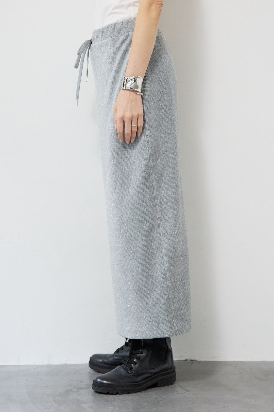 ニットラメコーデュロイスカート