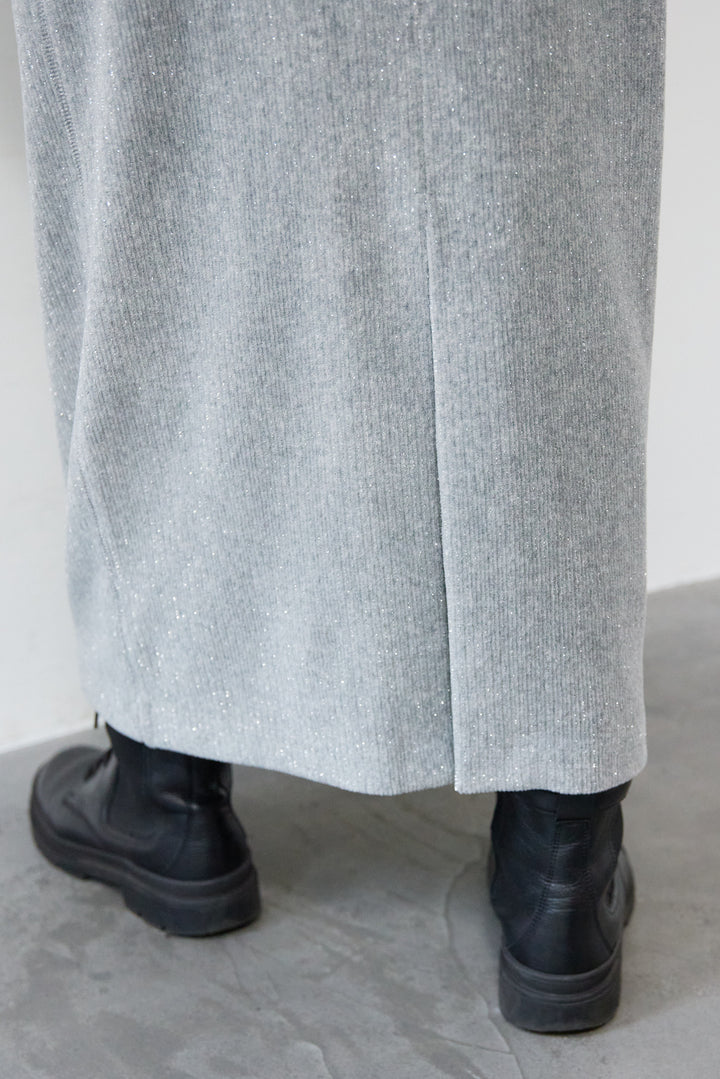 ニットラメコーデュロイスカート