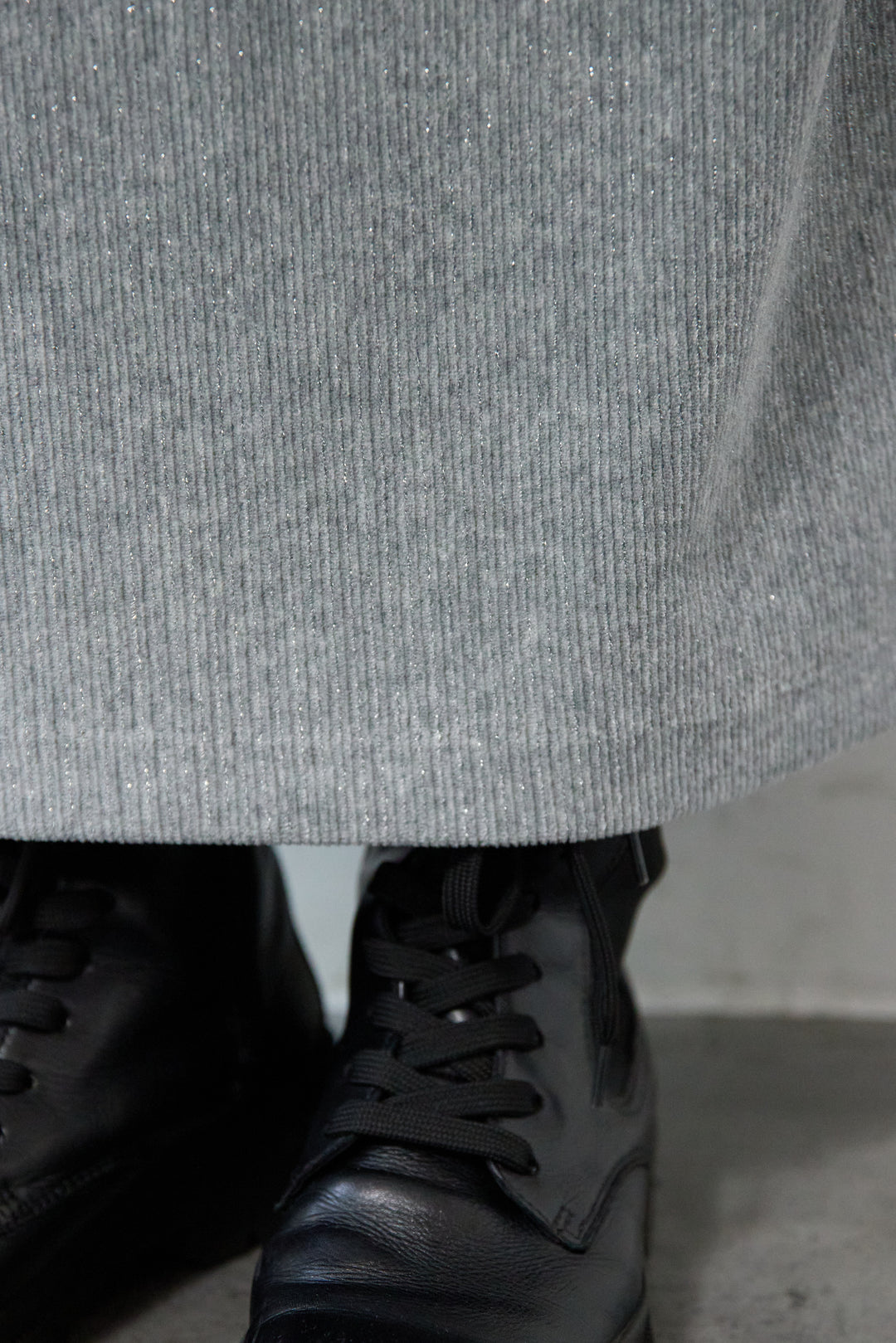 ニットラメコーデュロイスカート