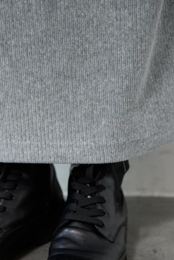 ニットラメコーデュロイスカート