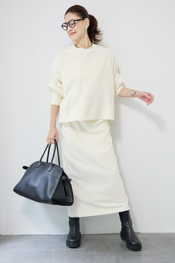 ニットラメコーデュロイスカート