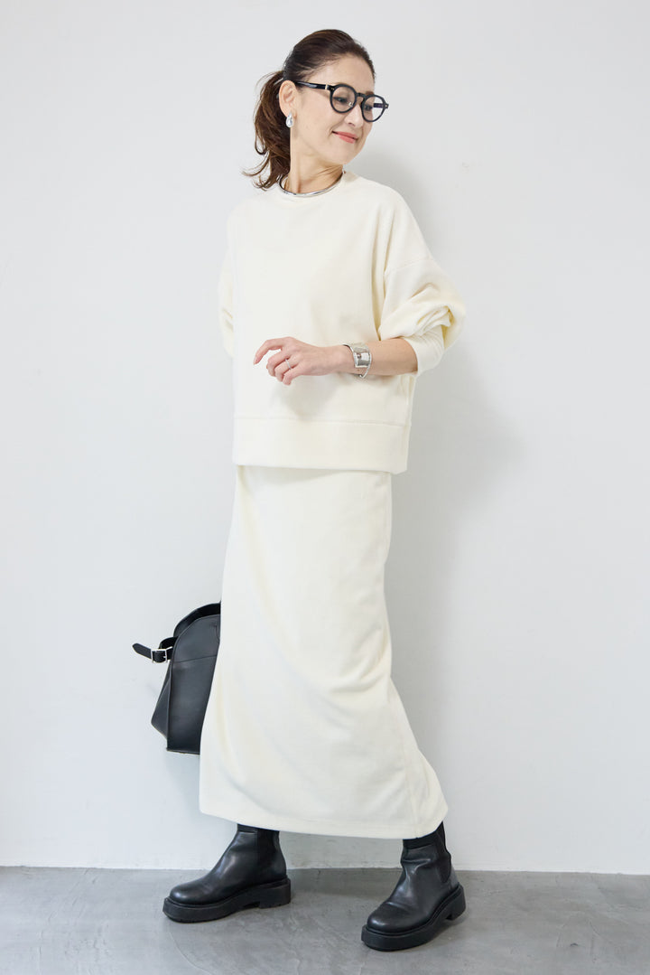 ニットラメコーデュロイスカート