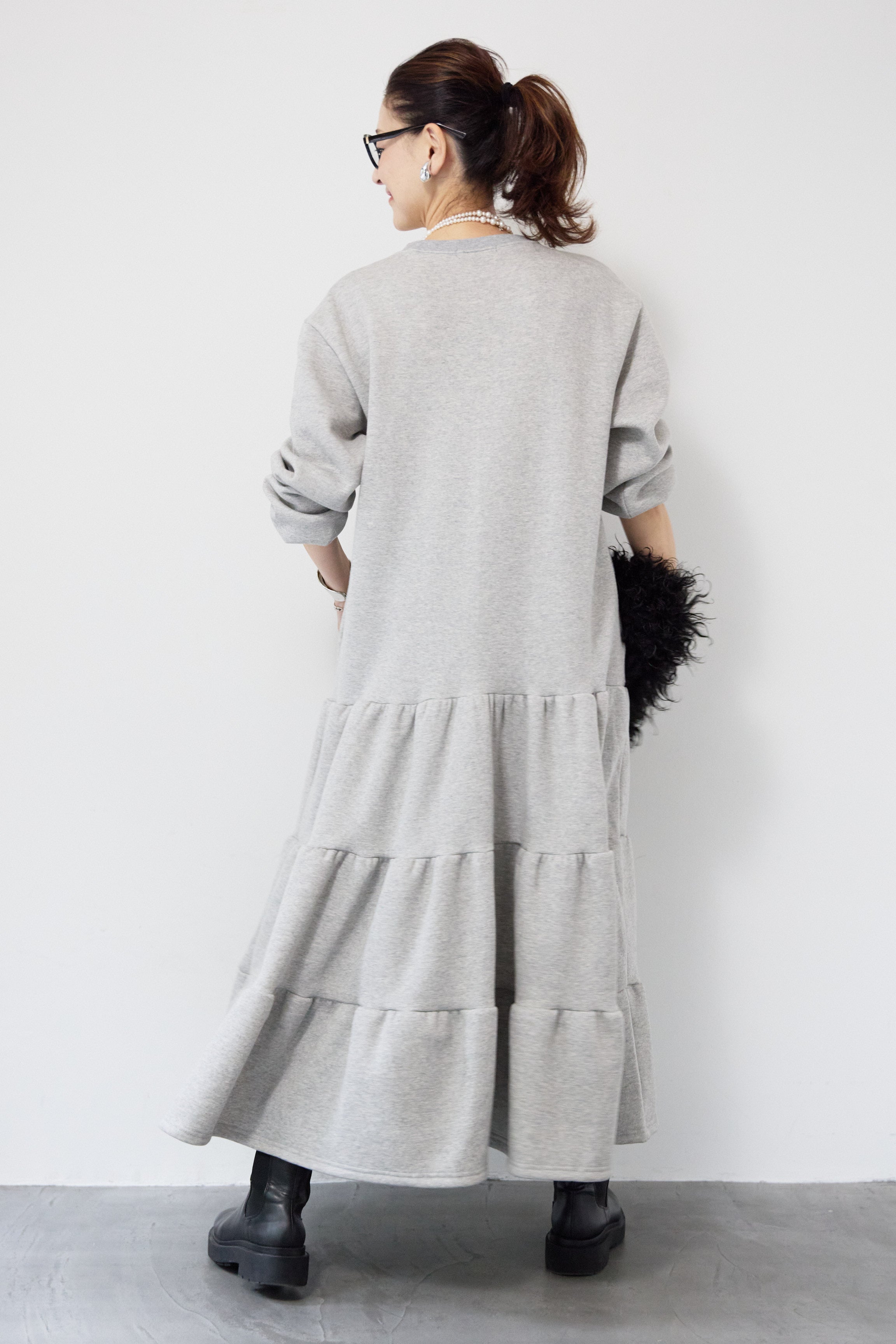 2SET】裏起毛ティアードスウェットワンピース – plusotoha