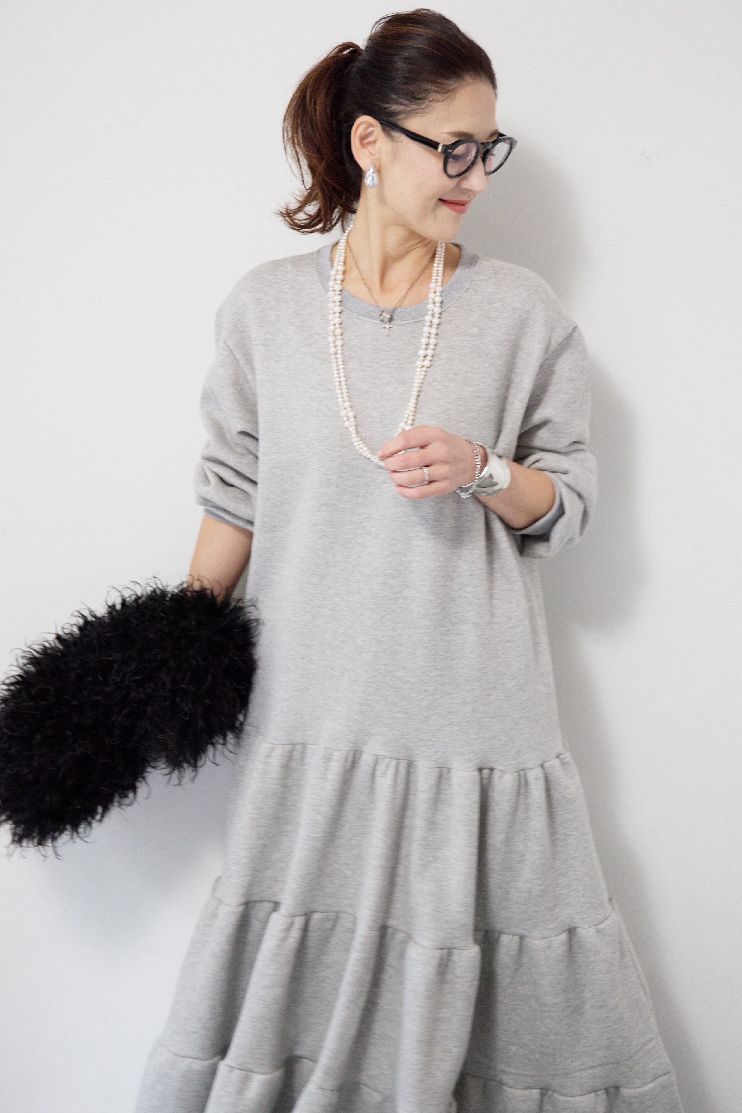 2SET】裏起毛ティアードスウェットワンピース – plusotoha