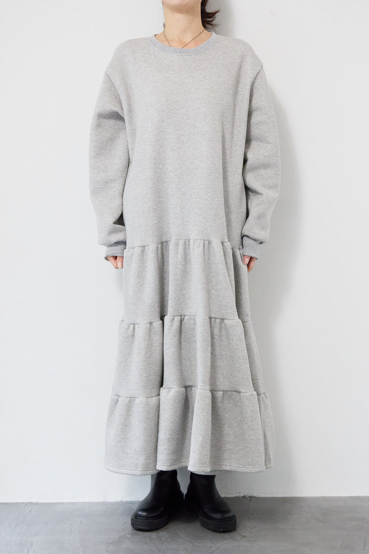 【2SET】裏起毛ティアードスウェットワンピース