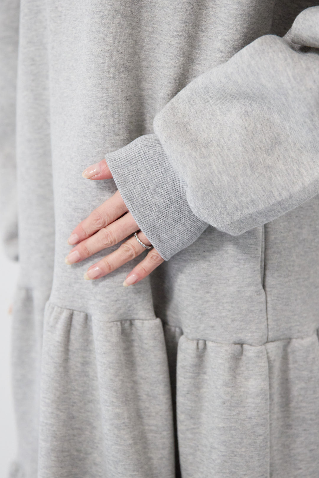 【2SET】裏起毛ティアードスウェットワンピース