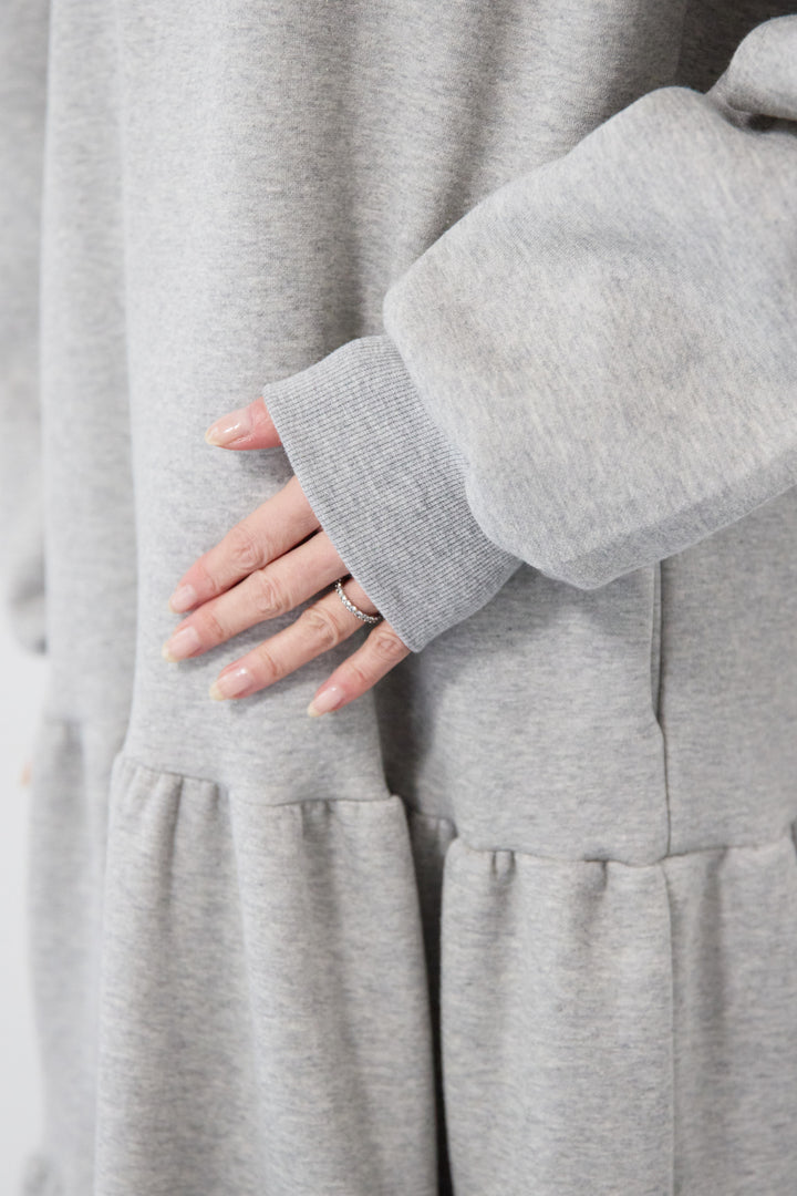 【2SET】裏起毛ティアードスウェットワンピース