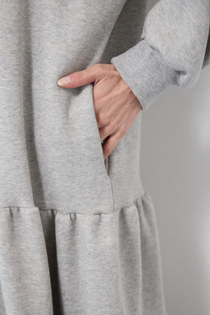 【2SET】裏起毛ティアードスウェットワンピース