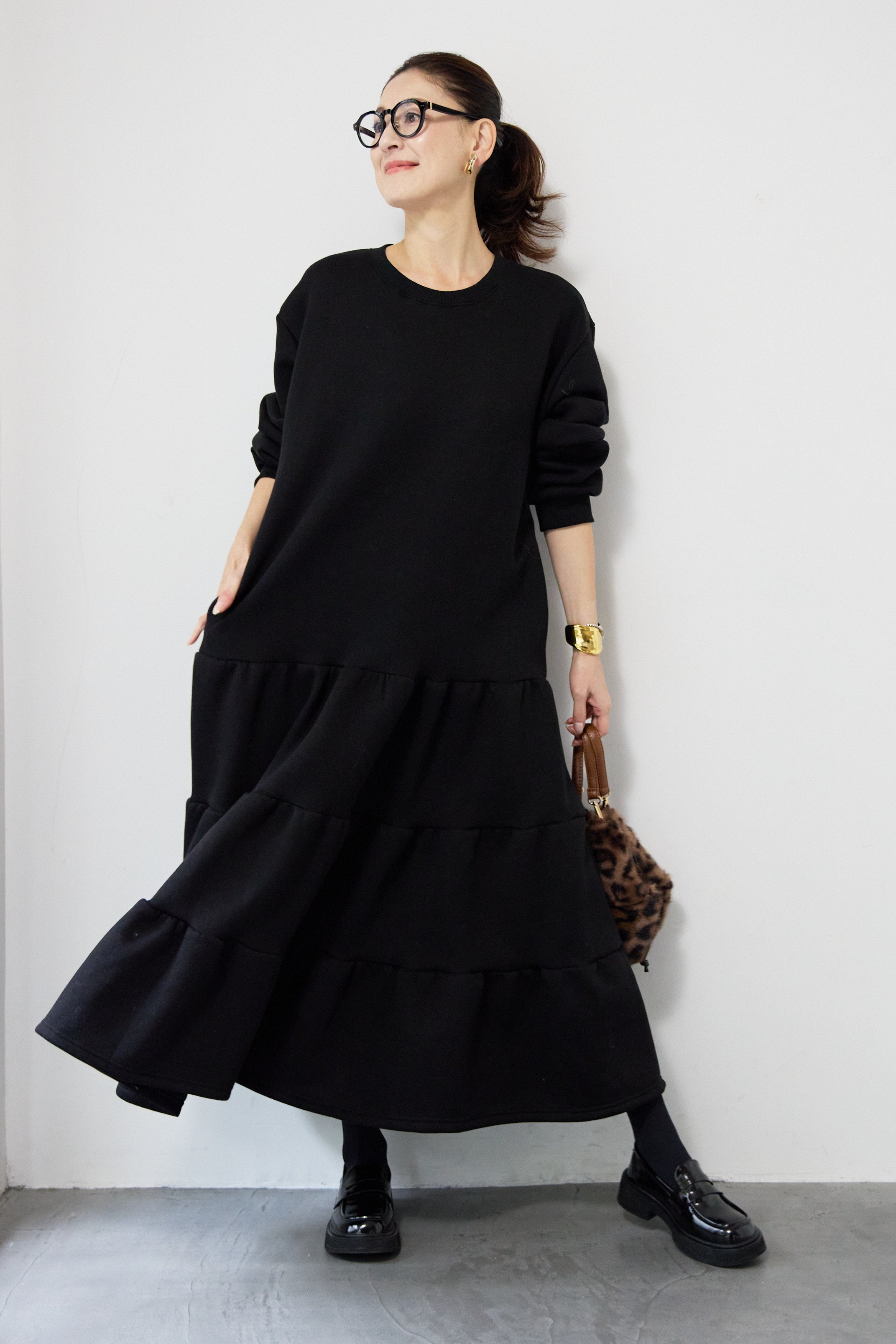 2SET】裏起毛ティアードスウェットワンピース – plusotoha