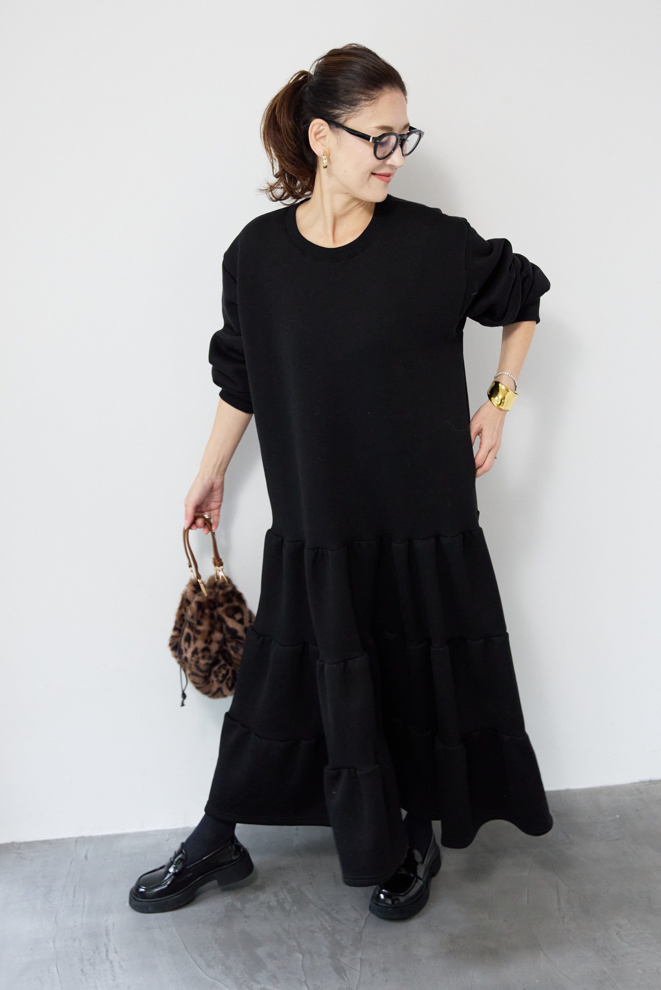 裏起毛ティアードスウェットワンピース – plusotoha