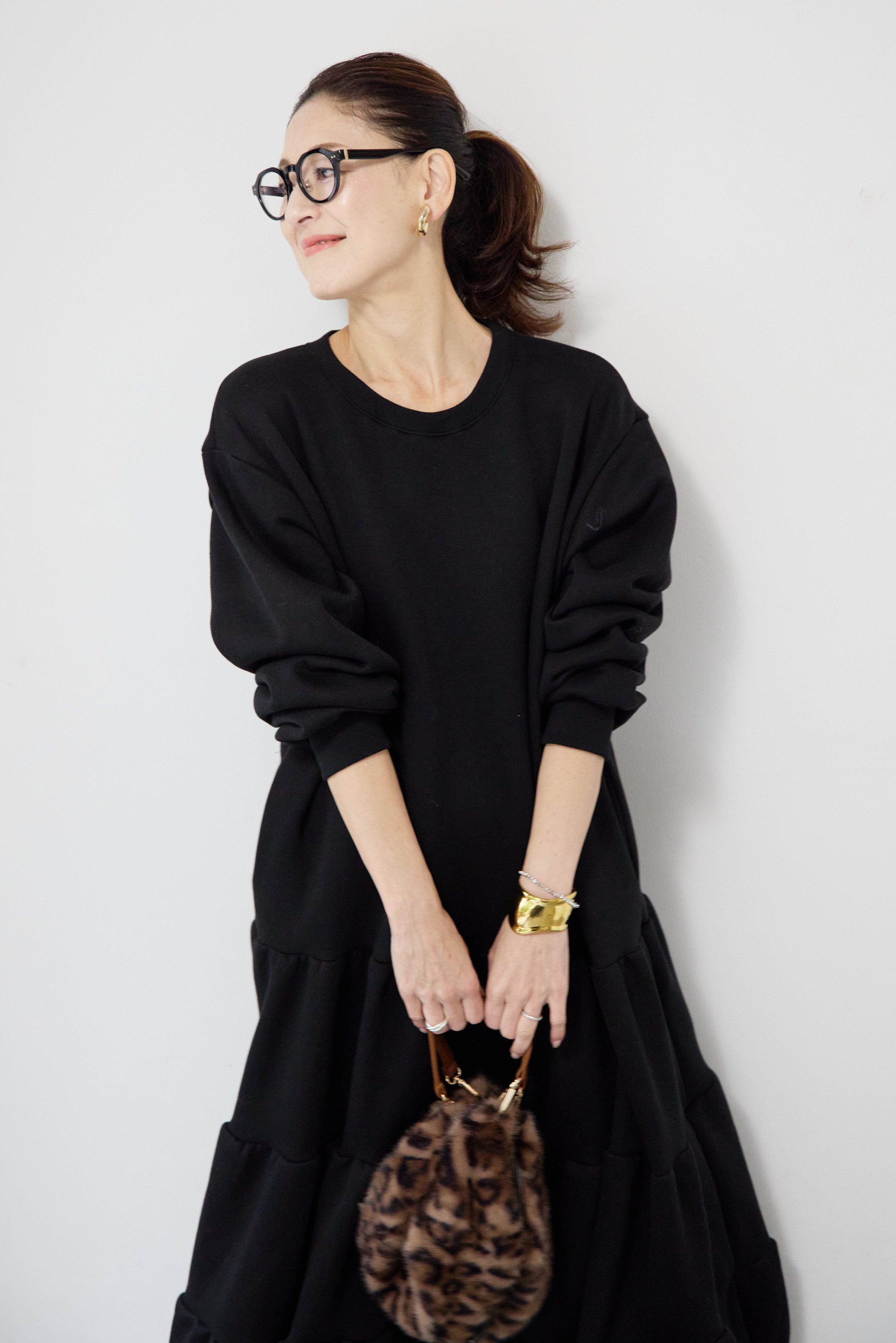 裏起毛ティアードスウェットワンピース – plusotoha