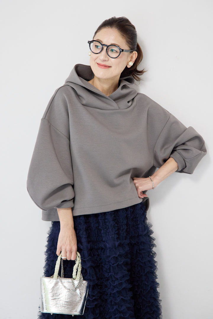 ワイドクロップドパーカー