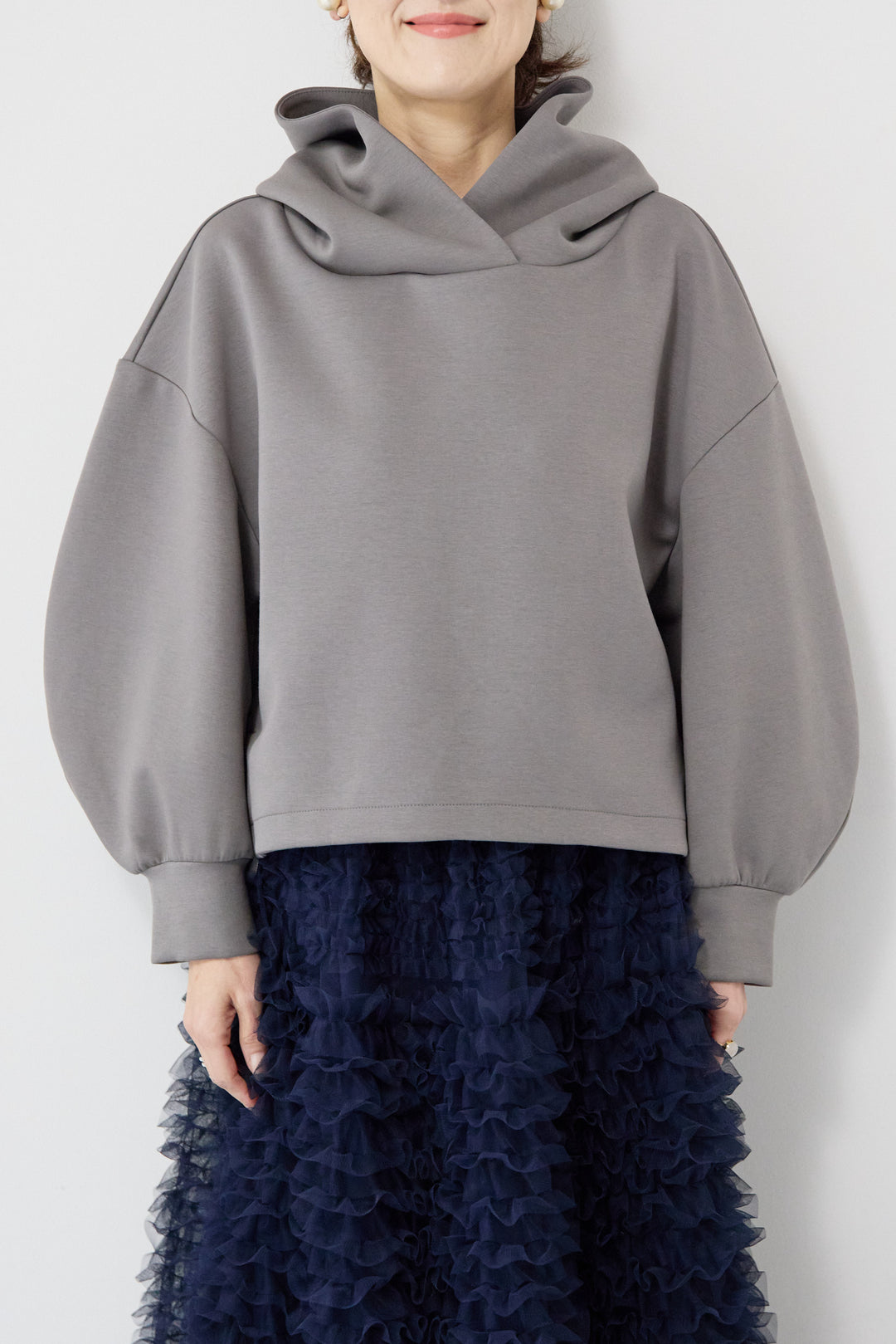 ワイドクロップドパーカー