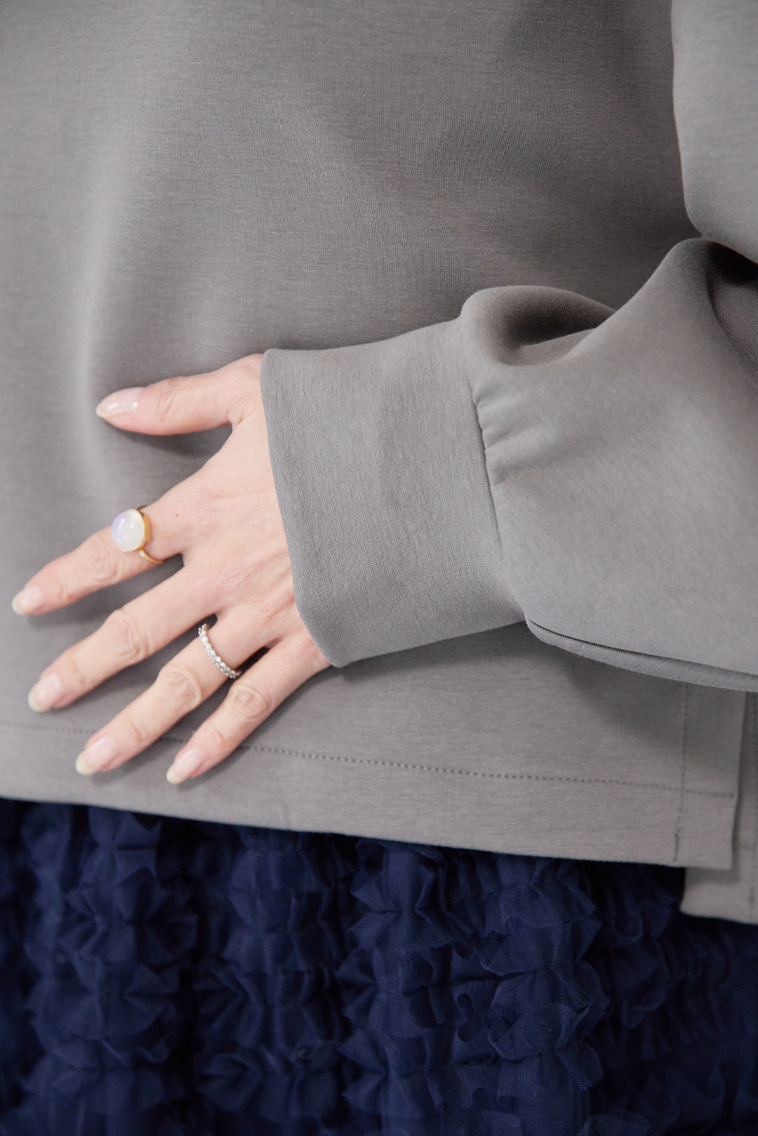 ワイドクロップドパーカー