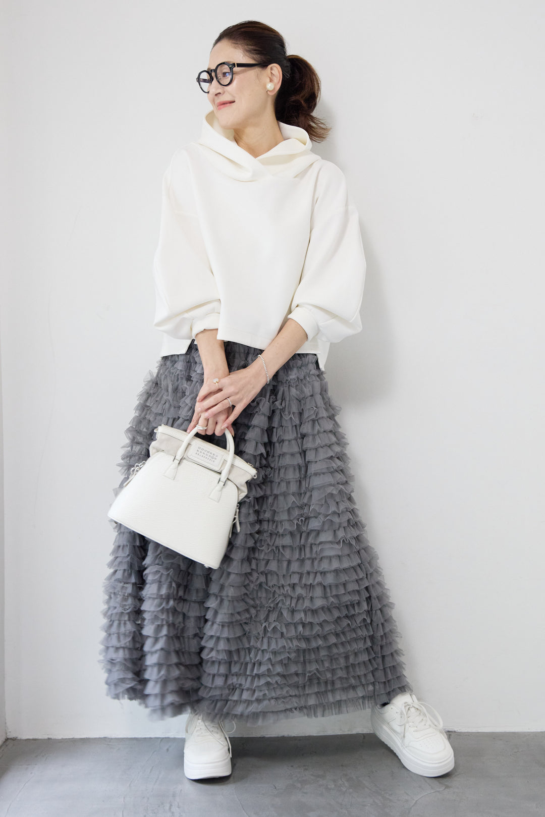 ワイドクロップドパーカー