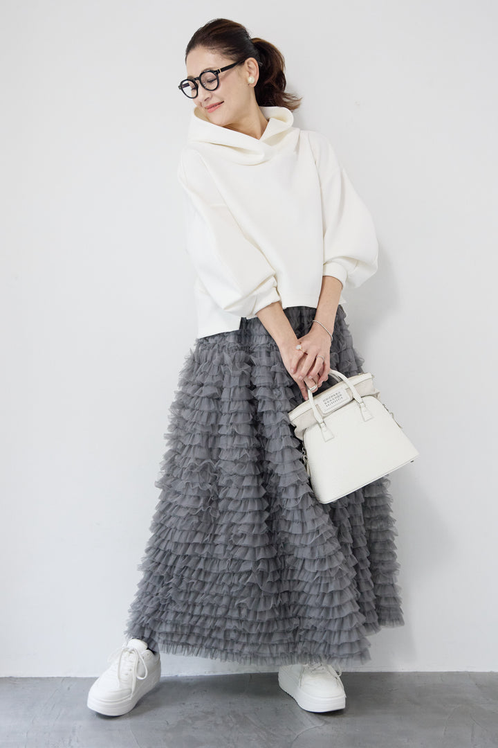 ワイドクロップドパーカー