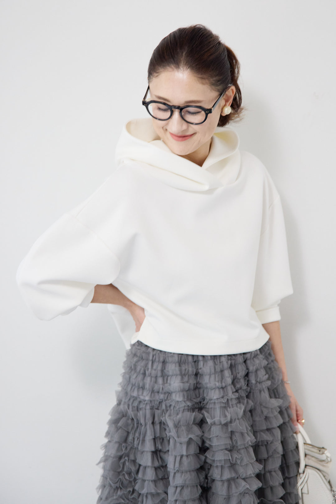 ワイドクロップドパーカー