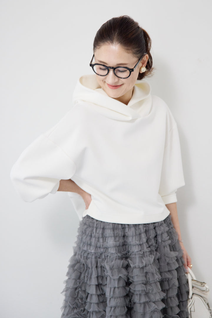 ワイドクロップドパーカー