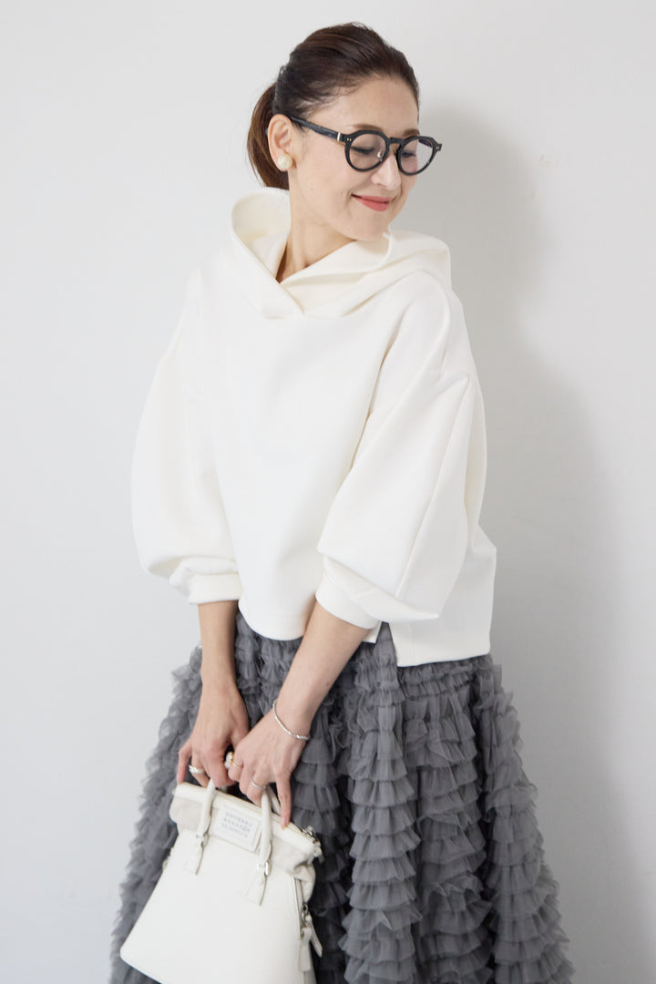 ワイドクロップドパーカー