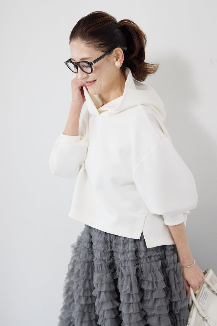 ワイドクロップドパーカー