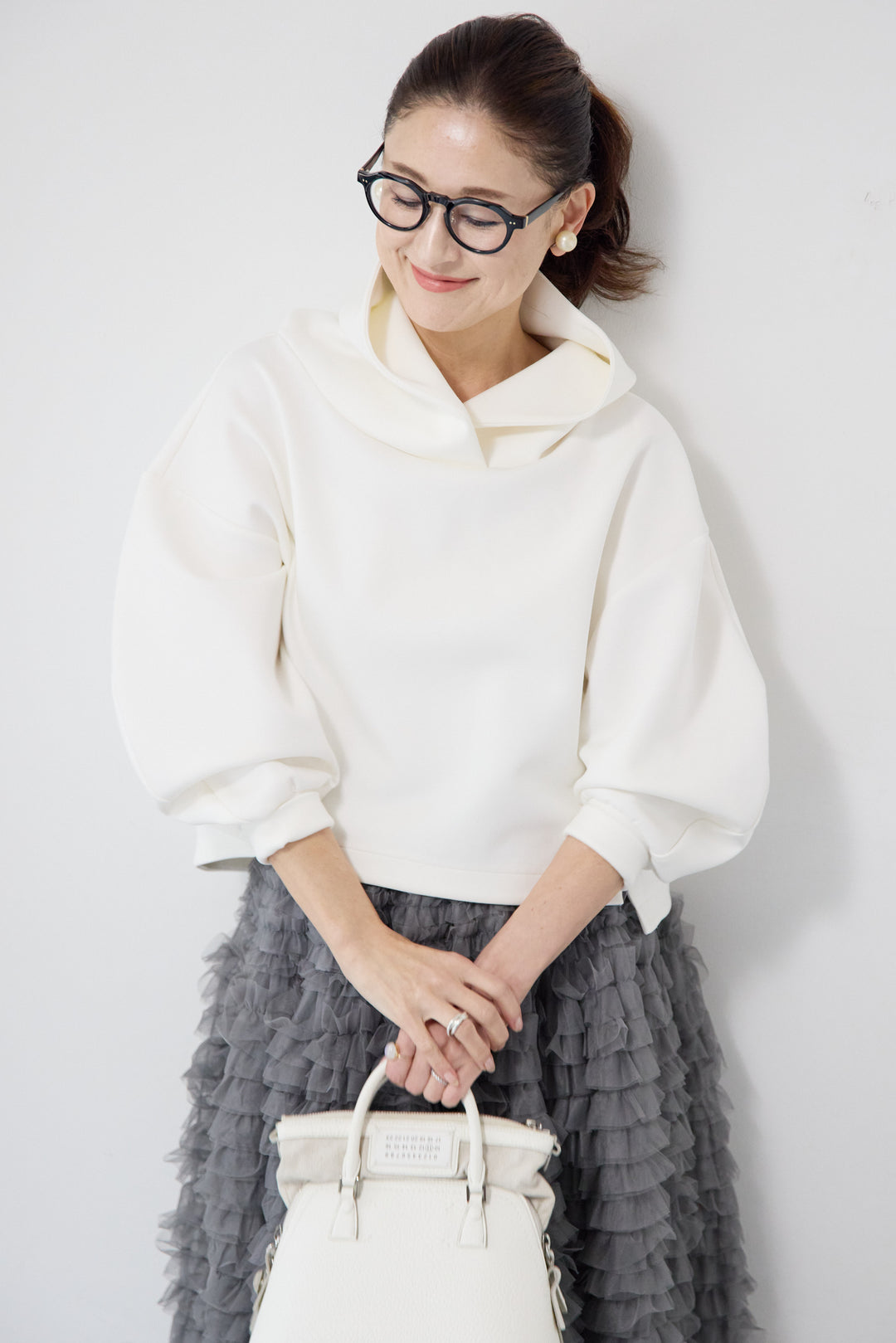 ワイドクロップドパーカー