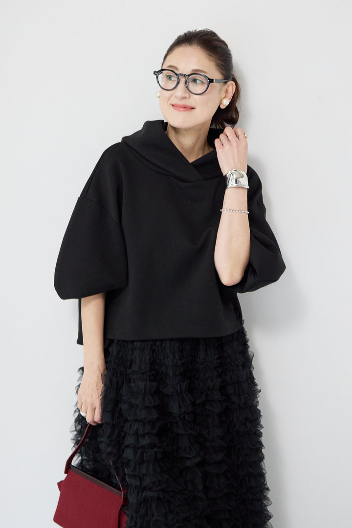 ワイドクロップドパーカー