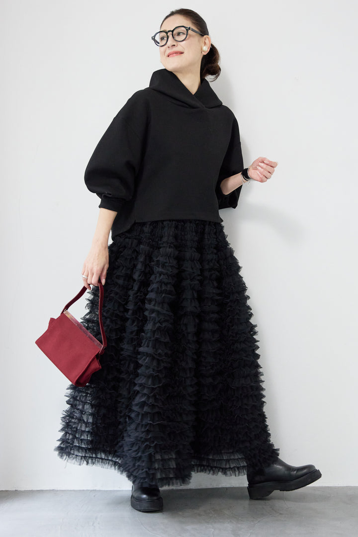 ワイドクロップドパーカー