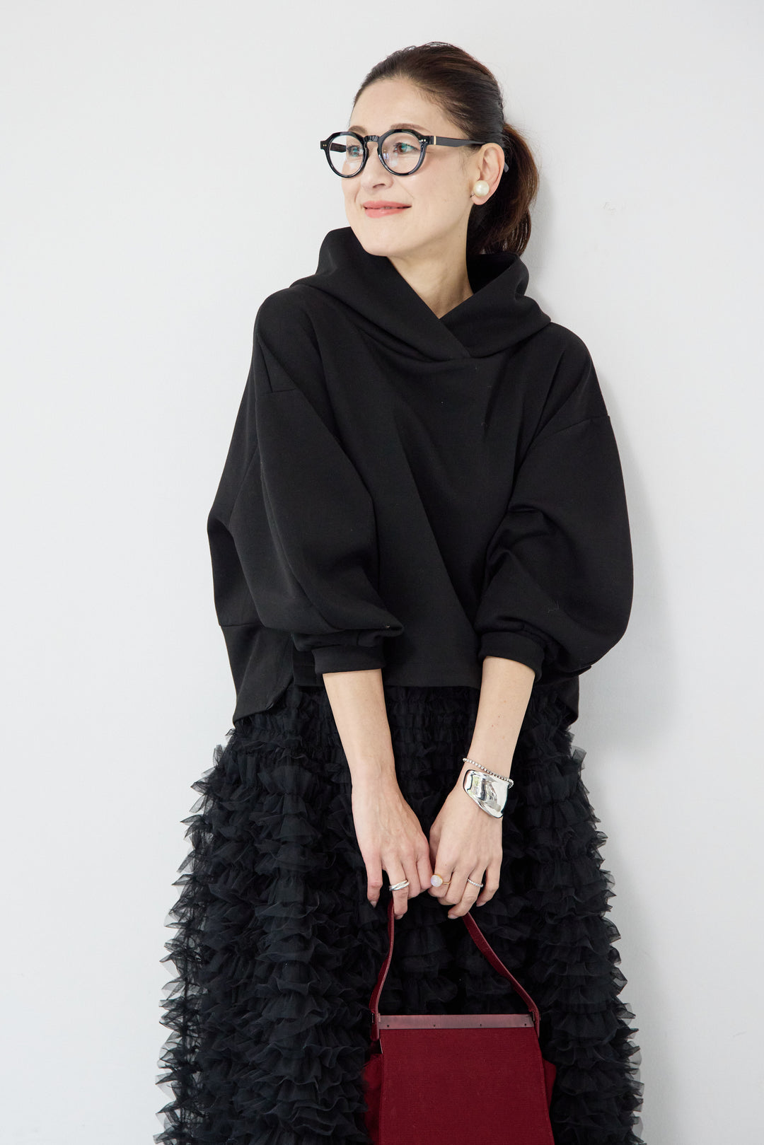 ワイドクロップドパーカー