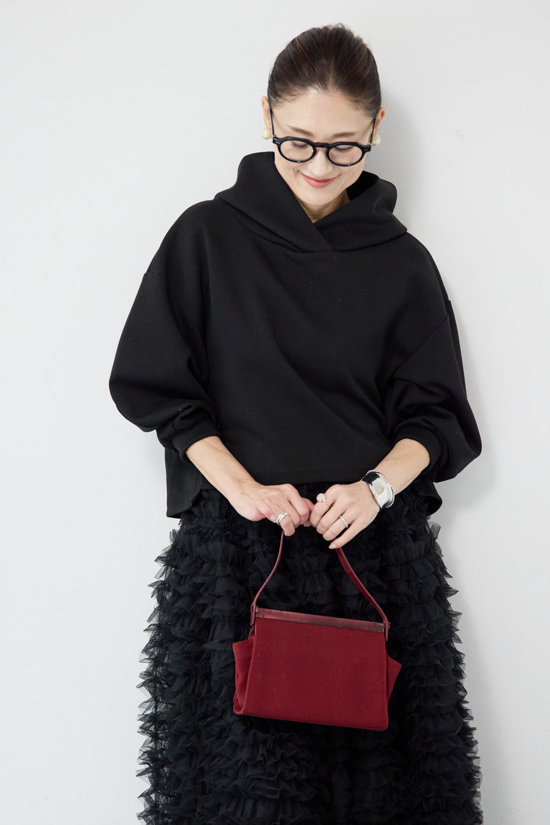 ワイドクロップドパーカー