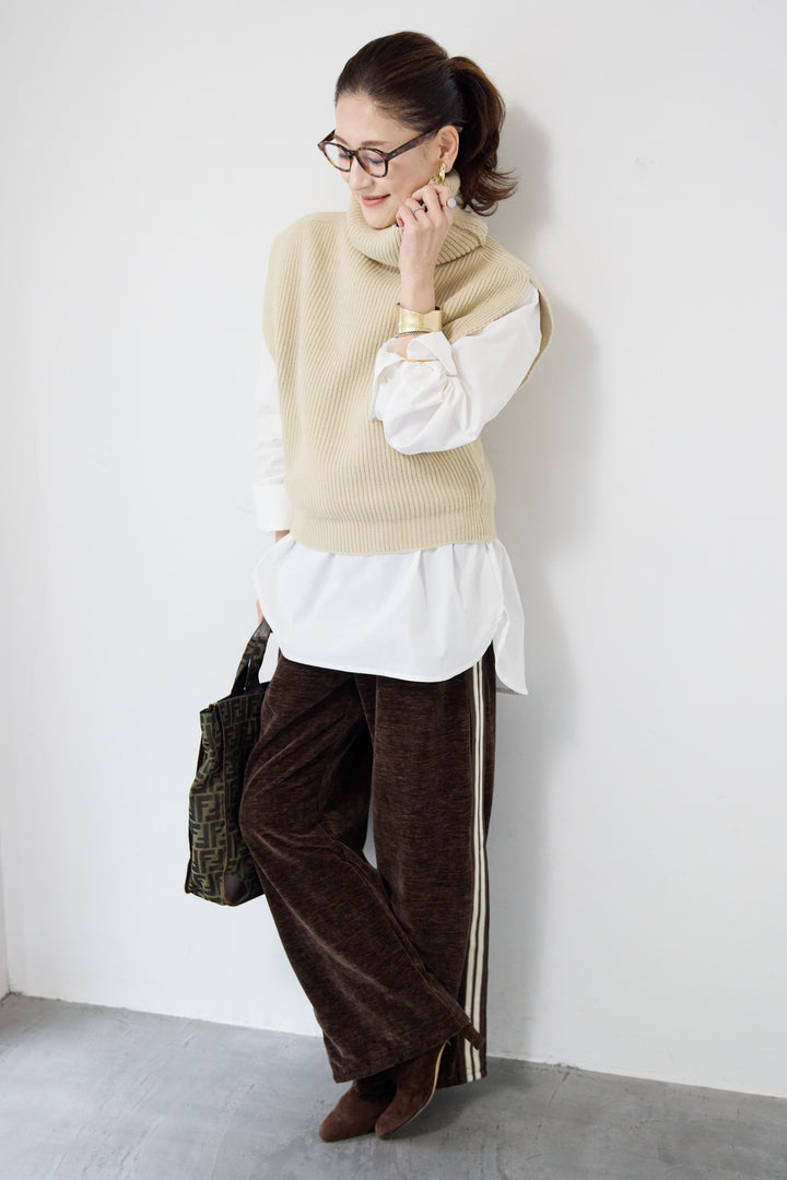 ベロアタッチ サイドラインパンツ