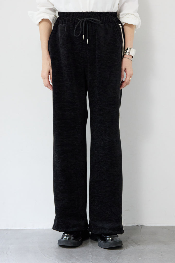 [SET]リブタートルショートベスト+ベロアタッチ サイドラインパンツ(2set)