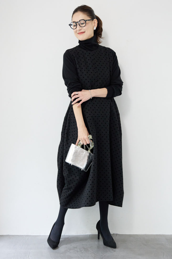 カシミヤ混 ハイネックニット