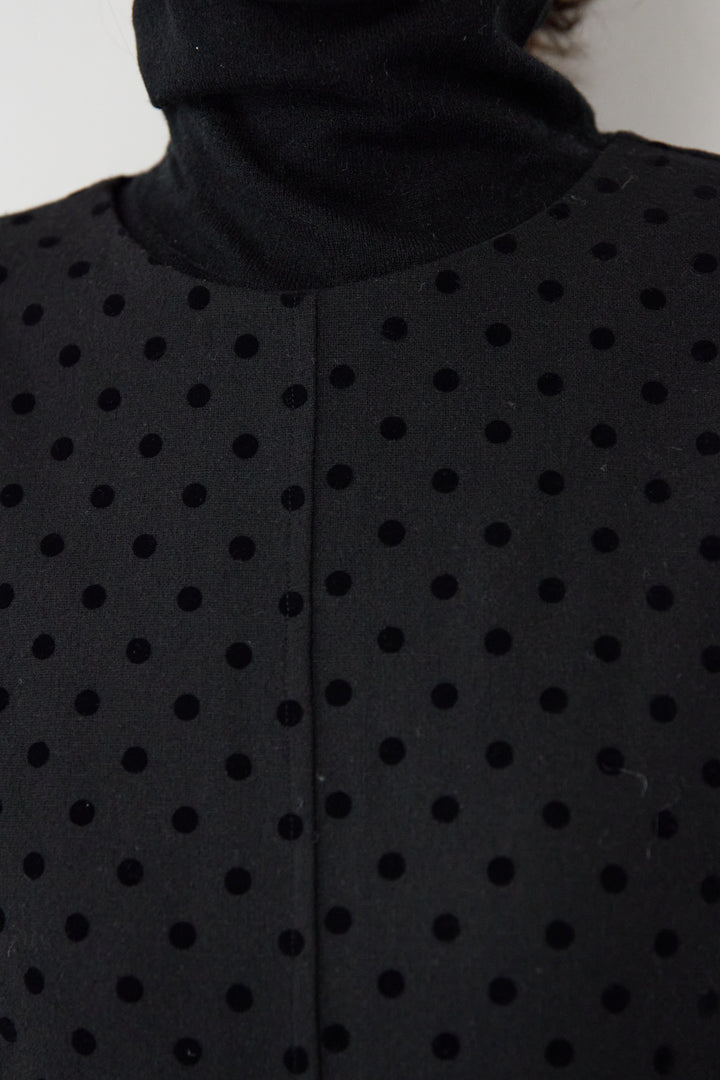 フロッキードット フレアジャンパースカート