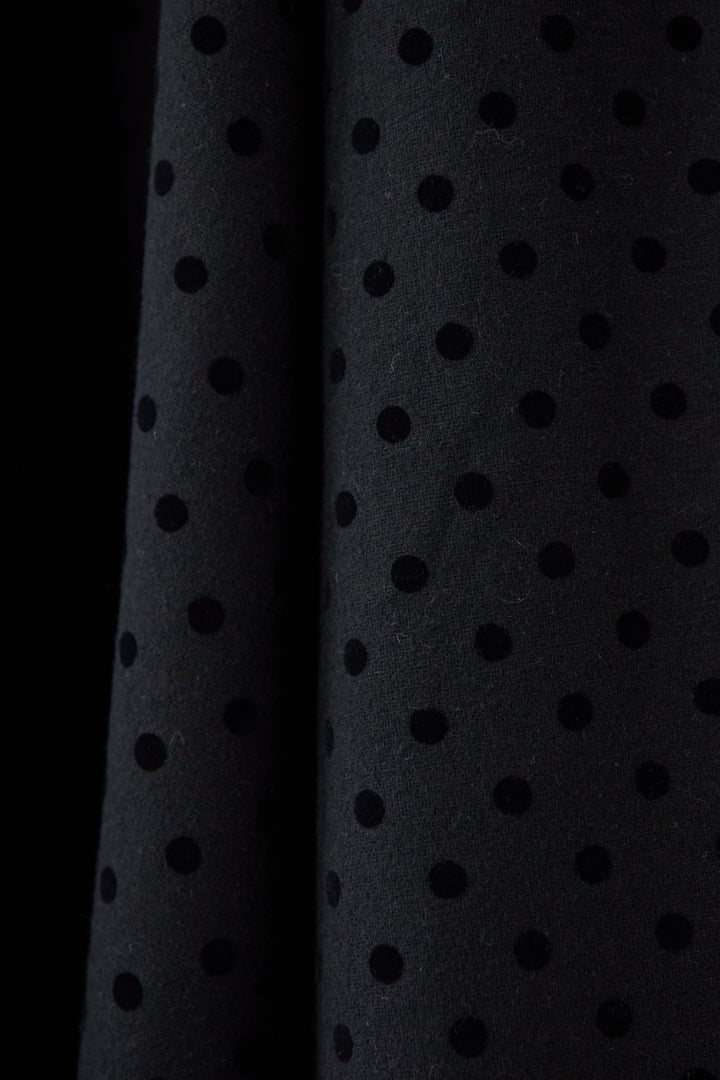 フロッキードット フレアジャンパースカート