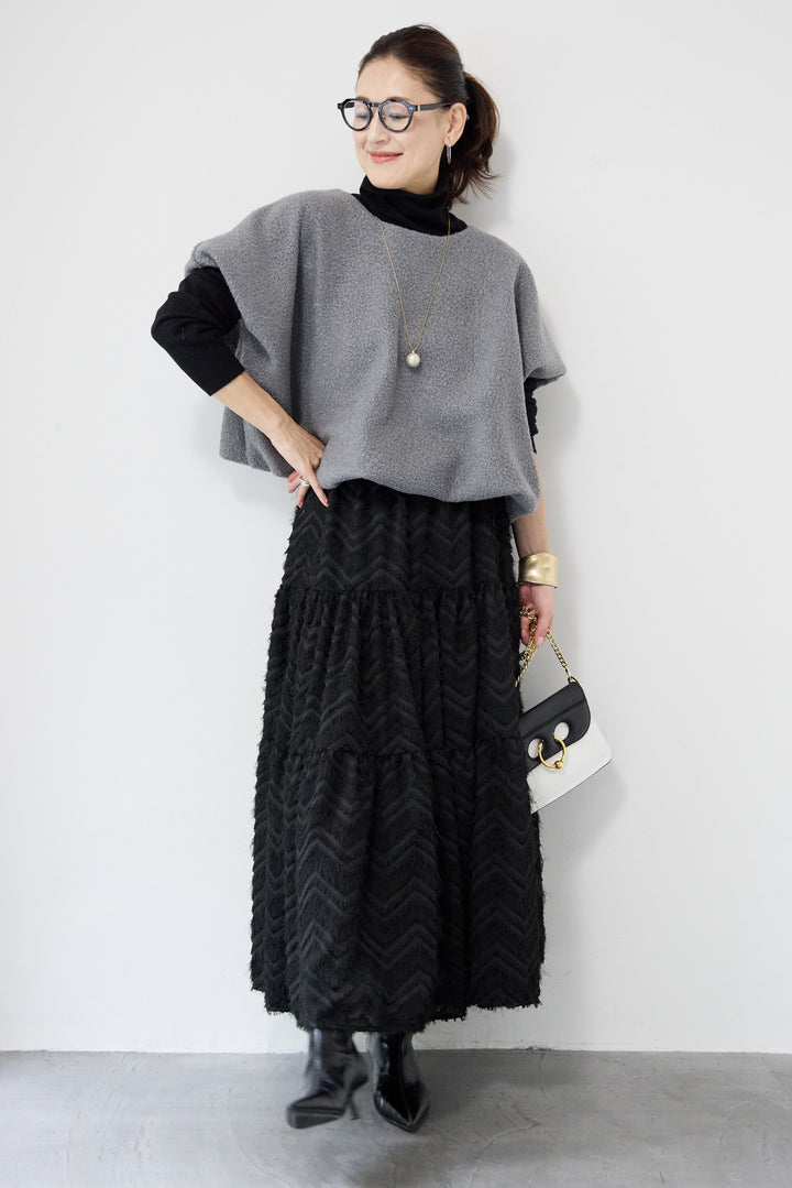 フリンジティアードスカート