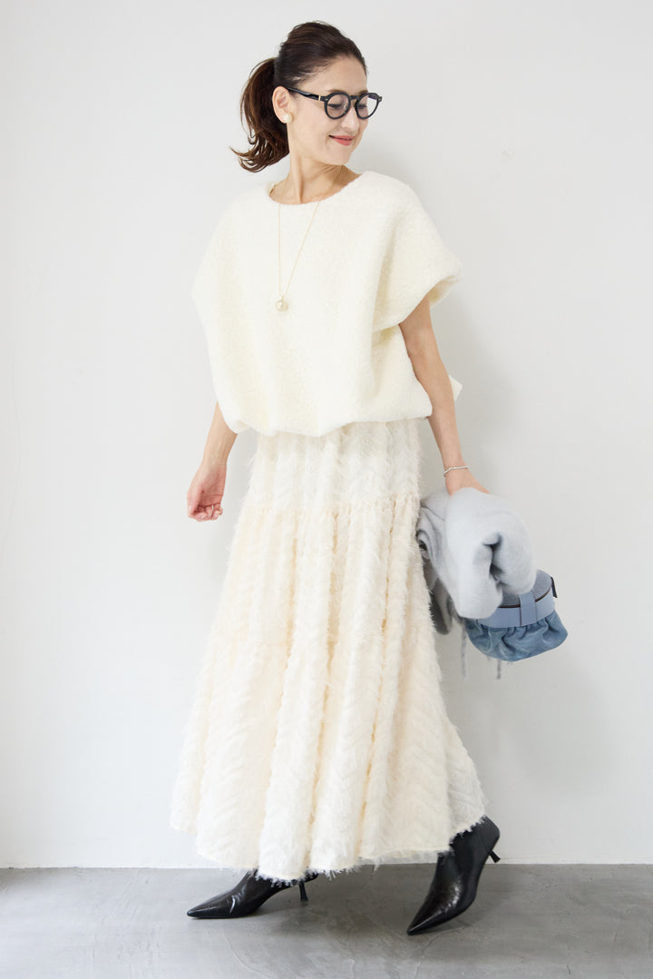 フリンジティアードスカート