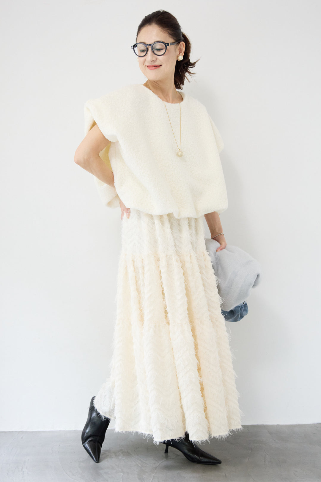 フリンジティアードスカート