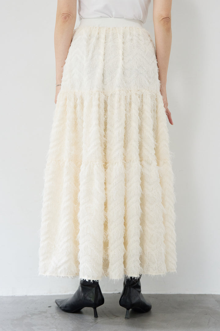 フリンジティアードスカート